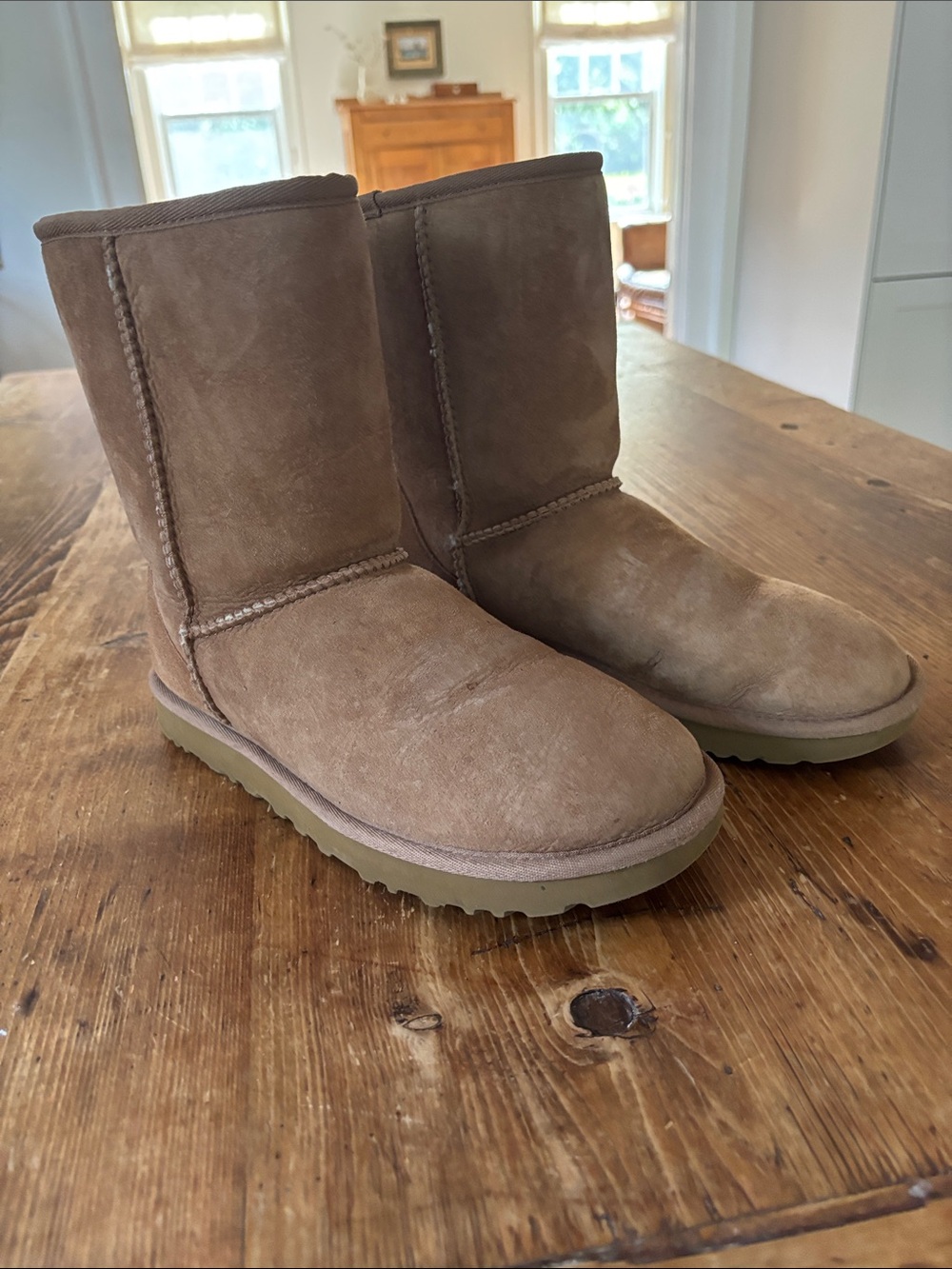 Classic Suede Short Winter Boots in Chestnut